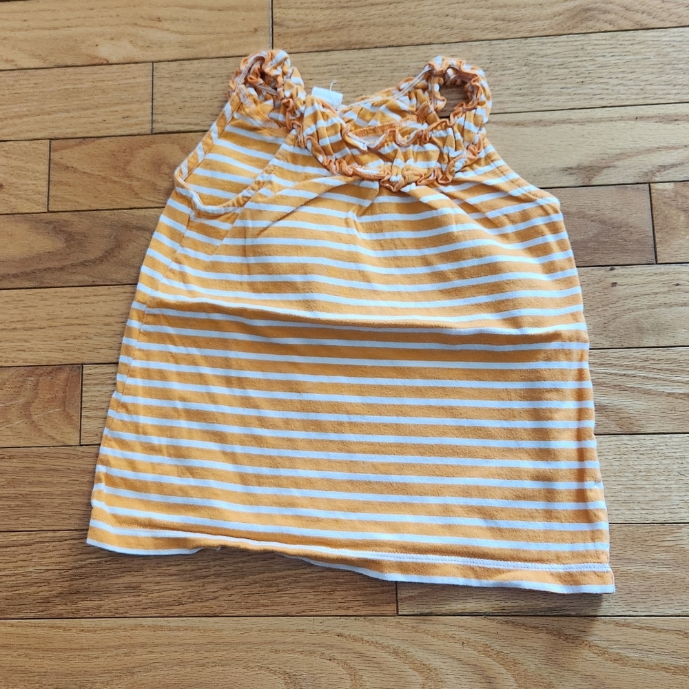 Orange stripe tank top shirt
